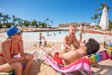 Coco Beach Wave Pool with Sandy Beach for Children Siam Tenerife